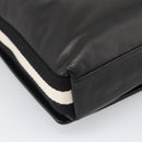 BALLY Shoulder Bag Leather Black Silver Auth 194051A-13