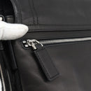 BALLY Shoulder Bag Leather Black Silver Auth 194051A-15