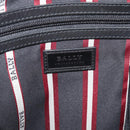 BALLY Shoulder Bag Leather Black Silver Auth 194051A-17