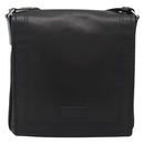BALLY Shoulder Bag Leather Black Silver Auth 194051A-2