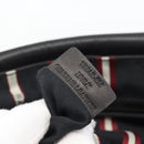 BALLY Shoulder Bag Leather Black Silver Auth 194051A-25