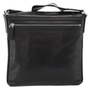 BALLY Shoulder Bag Leather Black Silver Auth 194051A-3