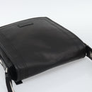 BALLY Shoulder Bag Leather Black Silver Auth 194051A-6