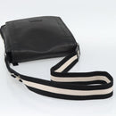 BALLY Shoulder Bag Leather Black Silver Auth 194051A-7