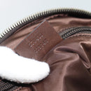 GUCCI Web Sherry Line Shoulder Bag Nylon Beige Silver 270410 Auth 194052-22