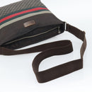 GUCCI Web Sherry Line Shoulder Bag Nylon Beige Silver 270410 Auth 194052-7
