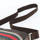 GUCCI Web Sherry Line Shoulder Bag Nylon Beige Silver 270410 Auth 194052-8