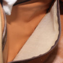 CELINE Macadam Canvas Boston Bag PVC Leather Brown Gold Auth 194053-22