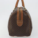 CELINE Macadam Canvas Boston Bag PVC Leather Brown Gold Auth 194053-3
