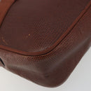 Salvatore Ferragamo Shoulder Bag Leather Embossed Brown Gold Auth 194054-15