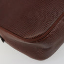 Salvatore Ferragamo Shoulder Bag Leather Embossed Brown Gold Auth 194054-17