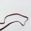 Salvatore Ferragamo Shoulder Bag Leather Embossed Brown Gold Auth 194054-8