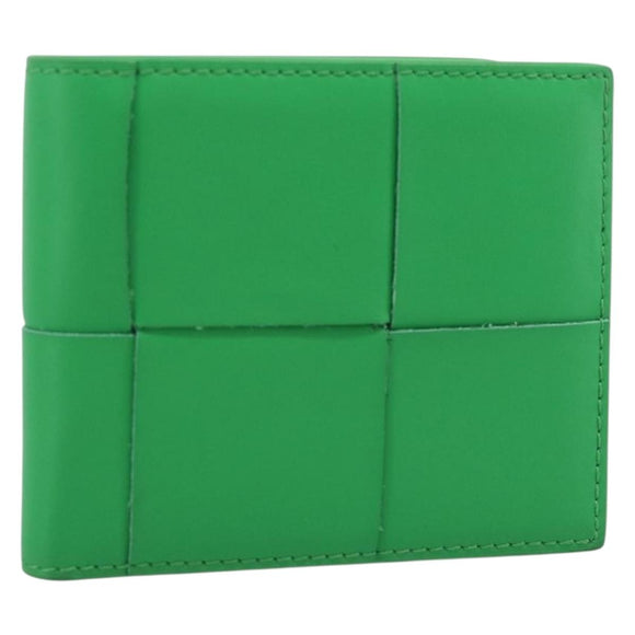BOTTEGA VENETA MAXI INTRECCIATO Cassette Wallet Leather Green Auth 194056A