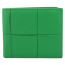 BOTTEGA VENETA MAXI INTRECCIATO Cassette Wallet Leather Green Auth 194056A-2