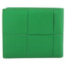 BOTTEGA VENETA MAXI INTRECCIATO Cassette Wallet Leather Green Auth 194056A-3