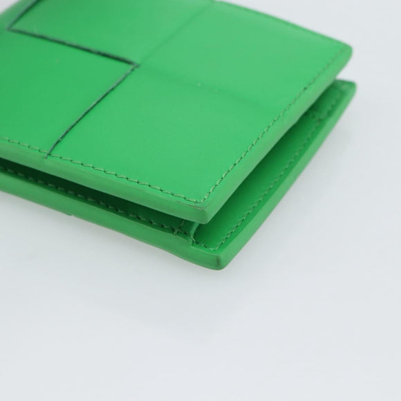 BOTTEGA VENETA MAXI INTRECCIATO Cassette Wallet Leather Green Auth 194056A