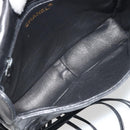 CHANEL Matelasse Shoulder Bag Lamb Skin Black Gold CC Auth 194058A-11