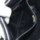 CHANEL Matelasse Shoulder Bag Lamb Skin Black Gold CC Auth 194058A-23