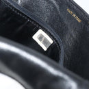 CHANEL Matelasse Shoulder Bag Lamb Skin Black Gold CC Auth 194058A-12
