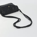 CHANEL Matelasse Shoulder Bag Lamb Skin Black Gold CC Auth 194058A-7