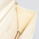 CHANEL Matelasse Chain Chain Shoulder Bag Lamb Skin White Gold CC Auth 194059-19