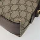 GUCCI GG Supreme Ophidia Sherry Line Bag PVC Beige Gold 499621 Auth 194060-15