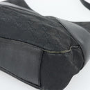 GUCCI GG Canvas Shoulder Bag Black Silver 113 012 Auth 194061-9
