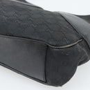 GUCCI GG Canvas Shoulder Bag Black Silver 113 012 Auth 194061-15