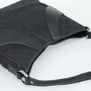 GUCCI GG Canvas Shoulder Bag Black Silver 113 012 Auth 194061-6