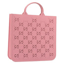 GUCCI GG CanvasChildren's Tote Bag Rubber Pink 679365 Auth 194066V-1