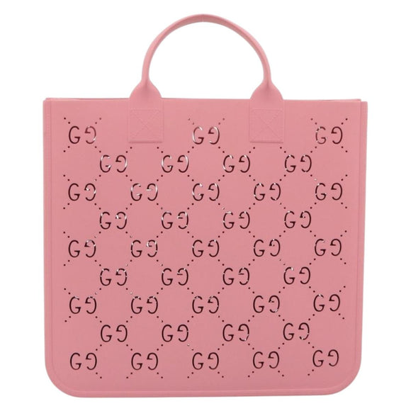GUCCI GG CanvasChildren's Tote Bag Rubber Pink 679365 Auth 194066V