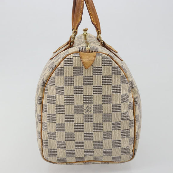 LOUIS VUITTON Damier Azur Speedy 30 Hand Bag N41533 LV Auth 194067
