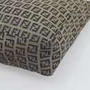 FENDI Zucchino Canvas Tote Bag Navy Silver 8BH006 Auth 194069-9