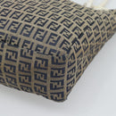 FENDI Zucchino Canvas Tote Bag Navy Silver 8BH006 Auth 194069-15