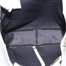 FENDI Zucchino Canvas Tote Bag Navy Silver 8BH006 Auth 194069-11