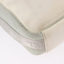 CHANEL Sports Line Shoulder Bag Nylon White Silver CC Auth 194071-12