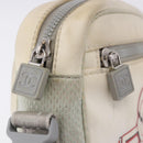CHANEL Sports Line Shoulder Bag Nylon White Silver CC Auth 194071-14