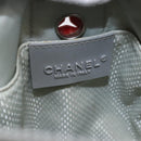 CHANEL Sports Line Shoulder Bag Nylon White Silver CC Auth 194071-15