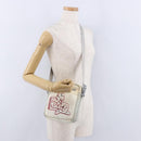 CHANEL Sports Line Shoulder Bag Nylon White Silver CC Auth 194071-22