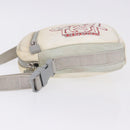 CHANEL Sports Line Shoulder Bag Nylon White Silver CC Auth 194071-5