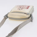 CHANEL Sports Line Shoulder Bag Nylon White Silver CC Auth 194071-6