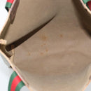 GUCCI GG Supreme Web Sherry Line Tote Bag PVC Beige 39 02 003 Auth 194073-15