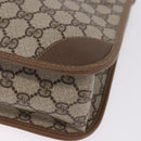 GUCCI GG Supreme Business Bag PVC Beige Gold Auth 194077-14