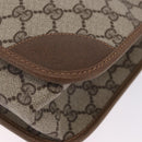 GUCCI GG Supreme Business Bag PVC Beige Gold Auth 194077-16