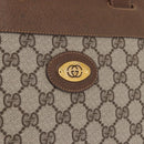 GUCCI GG Supreme Business Bag PVC Beige Gold Auth 194077-17