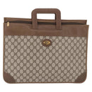 GUCCI GG Supreme Business Bag PVC Beige Gold Auth 194077-13