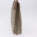 GUCCI GG Supreme Business Bag PVC Beige Gold Auth 194077-4