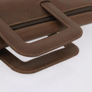 GUCCI GG Supreme Business Bag PVC Beige Gold Auth 194077-7