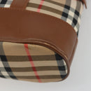 Burberrys Nova Check Shoulder Bag Canvas Beige Brown Auth 194078A-12