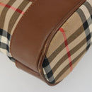 Burberrys Nova Check Shoulder Bag Canvas Beige Brown Auth 194078A-13